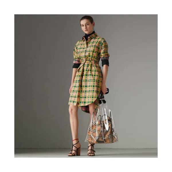 BURBERRY 2018 LADIES LONG CHECK SHIRT - 버버리 여성 체크 … - 1