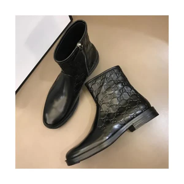 GUCCI 2018 MENS LEATHER ANKLE BOOTS - 구찌 남성 레더 앵클… - 1