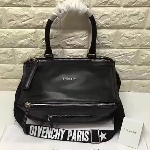 Givenchy Logo Strap Leather Large Tote Shoulder Ba… - 1