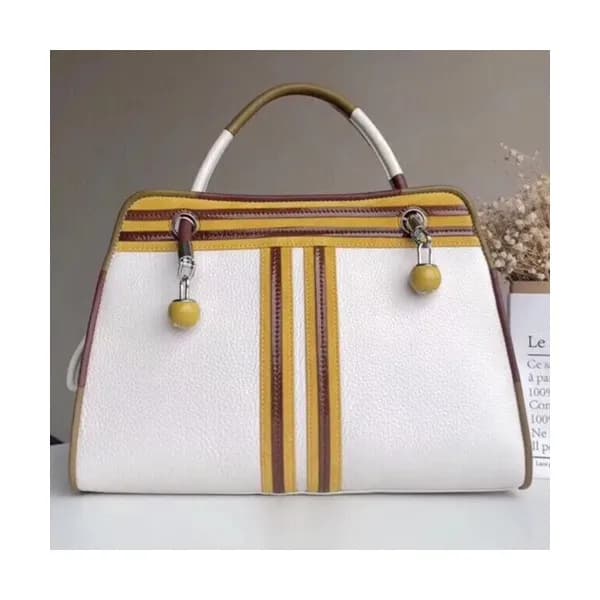 Tory Burch Leather Ivory Tote Bag,34.5cm - 토리버치 레더… - 1