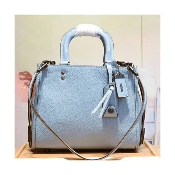 Coach Leather Tote Shoulder Bag,25cm - 코치 레더 토트 숄더… - 1