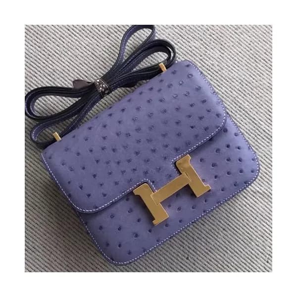 Hermes Constance Ostrich Leather Shoulder Bag,23cm… - 1