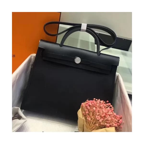 Hermes Herbag Canvas Tote Shoulder Bag ,31cm - 에르메… - 1