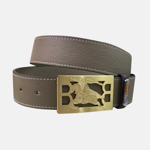 Burberry 2019 Men Initial Logo Buckle Business Lea… - 1