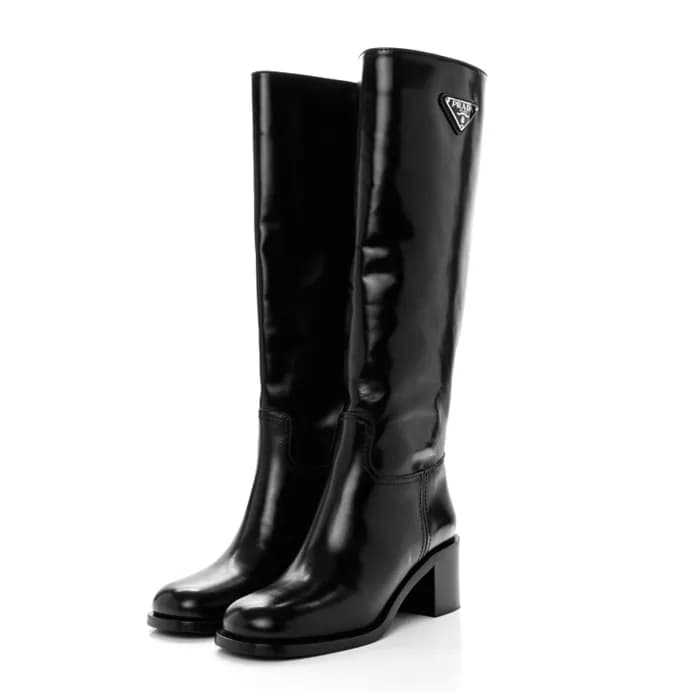 PRADA 2024 LADIES LEATHER LONG BOOTS - 프라다 여성 레더 롱… - 1