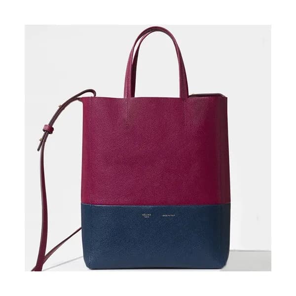 Celine Vertical Cabas Leather Tote Shoulder Bag,28… - 1