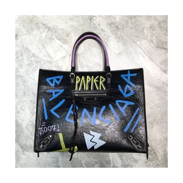 Balenciaga 2019 Leather Tote Shoulder Bag,33CM - 발… - 1