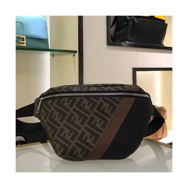 Fendi 2019 PVC & Leather Belt Bag / Shoulder Bag, … - 1