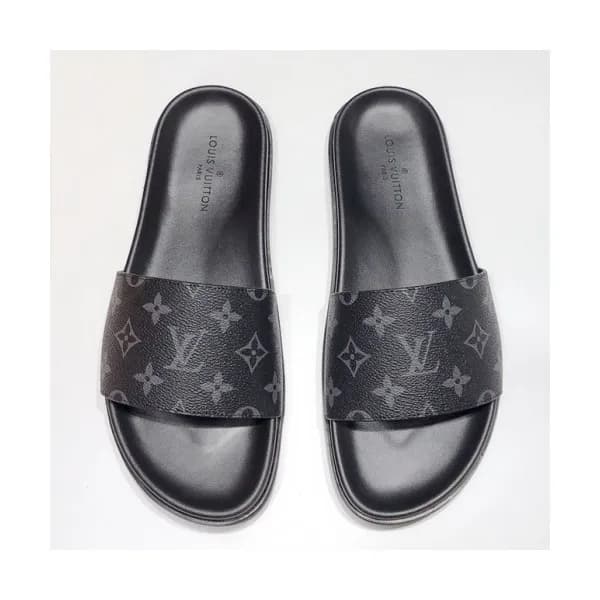 Louis Vuitton 2019 Mens Initial Logo Leather Slipp… - 1