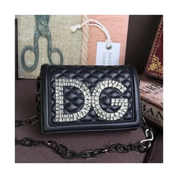 Dolce&Gabbana 2019 Leather Chain Cross Bag ,21CM -… - 1