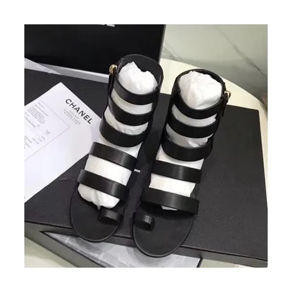 Chanel 2019 Ladies Leather Sandal - 샤넬 2019 여성용 레더… - 1