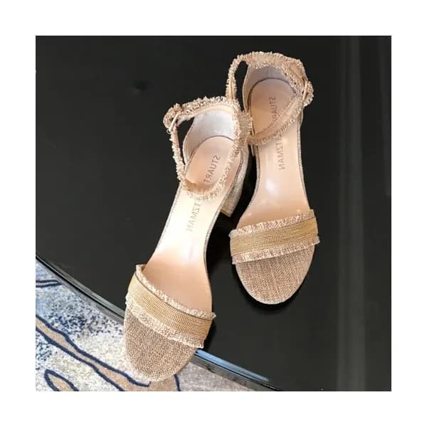 Stuart Weitzman 2019 Ladies Denim & Leather Middle… - 1