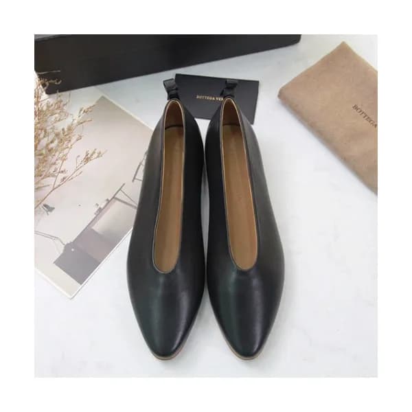 Bottega Veneta 2019 Ladies Leather Flat Shoes - 보테… - 1