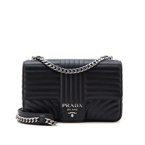 Prada 2019 Diagramme Leather Chain Shoulder Cross… - 1