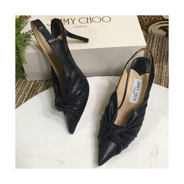 Jimmy Choo 2019 Ladies Leather High Heel Slingback… - 1