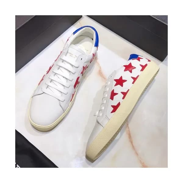 Saint Laurent 2019 Mens Leather Sneakers - 입생로랑 2… - 1
