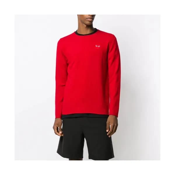 Cdgplay 2019 Mens Wool Sweater - 꼼데가르송 2019 남성 라운드… - 1