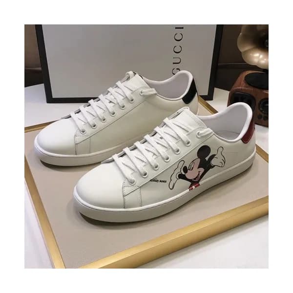 Gucci 2019 Mm / Wm Leather Sneakers - 구찌 2019 남여공용…