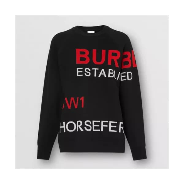Burberry 2019 Mm/Wm Retro Logo Crew - neck Sweater… - 1