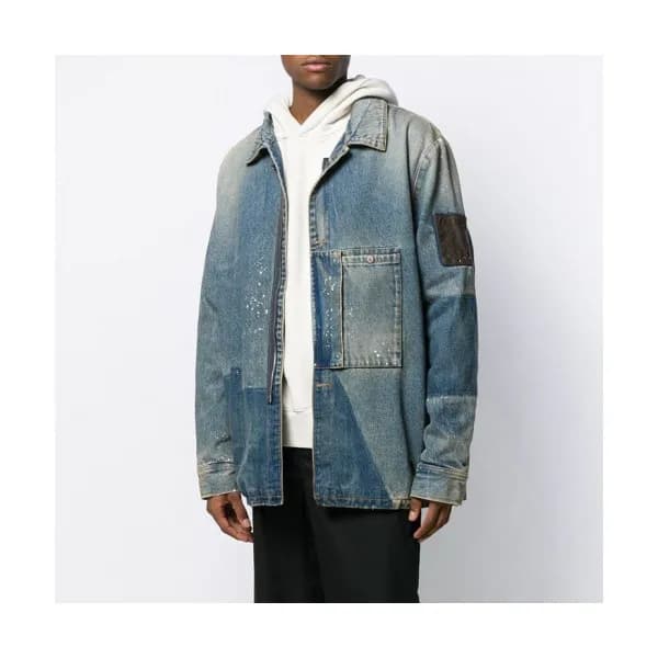 Off-white 2019 Mens Logo Casual Denim Jacket - 오프화… - 1