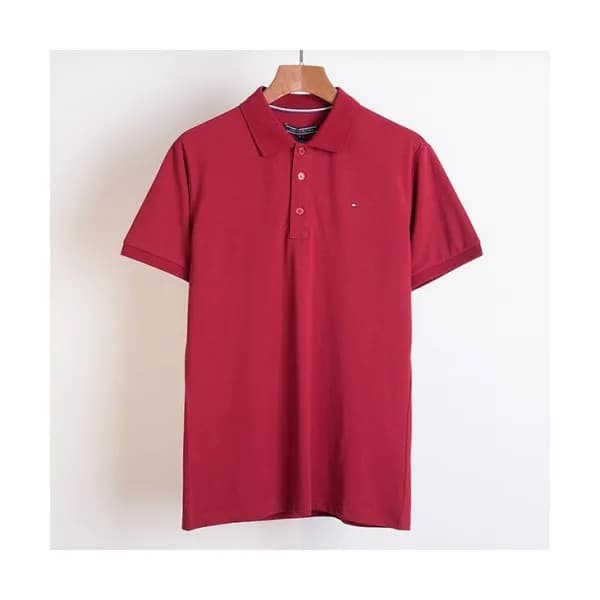 Tommy 2019 Mens Logo Cotton Polo Short Sleeved Ts… - 1