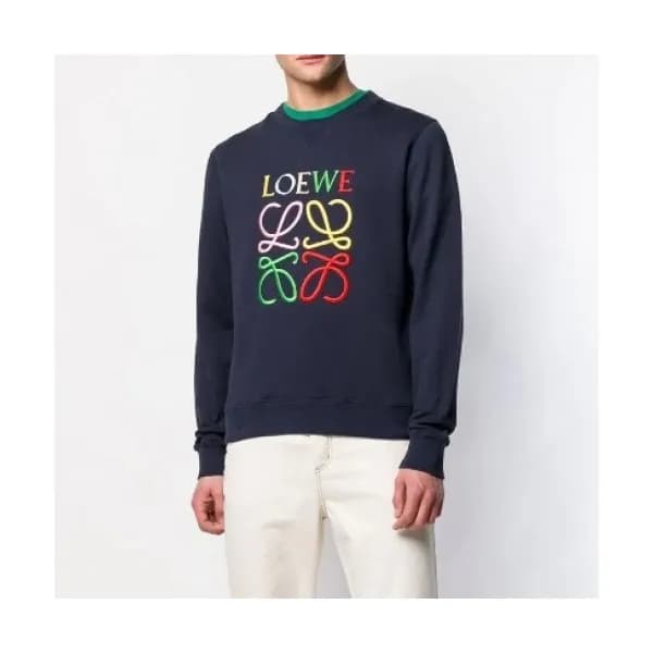 [로에베]Loewe 2020 Mens Logo Crew-neck Cotton Tshirts… - 1