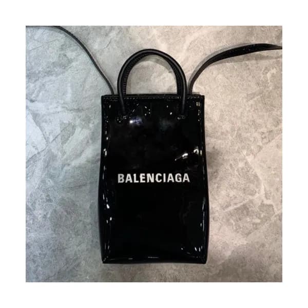 Balenciaga 2020 Leather Super Mini Tote Shoulder B… - 1
