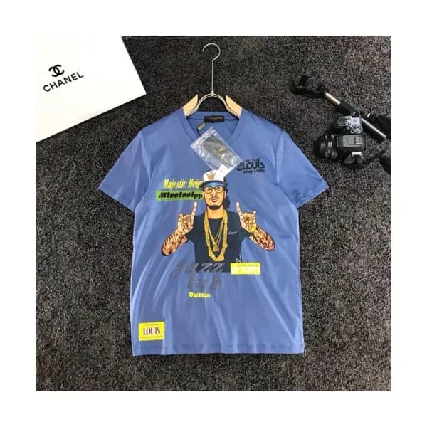 Louis vuitton 2020 Mens Logo Cotton Short Sleeved … - 1