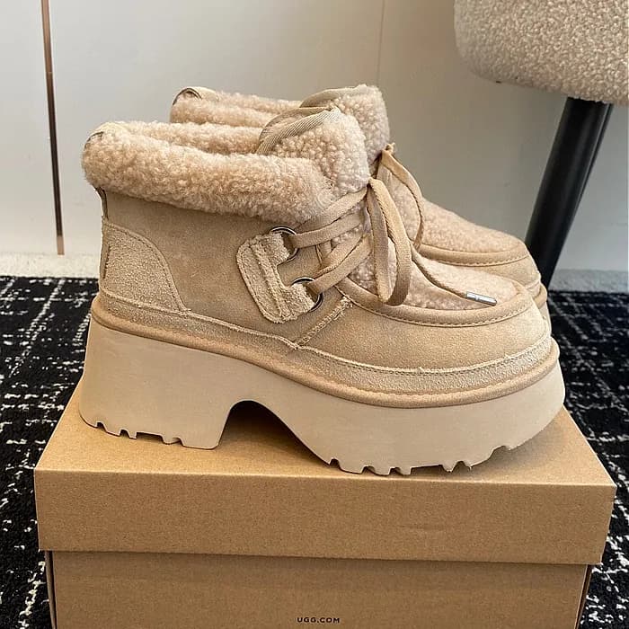 Ugg 2024 Womens Leather Wool Ankle Boots - 어그 2024… - 1