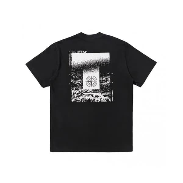 Stone Island Mens Crew-neck Cotton Short Sleeved … - 1