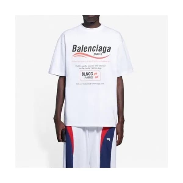 [매장판]Balenciaga Mm/Wm Logo Cotton Short Sleeved T… - 1