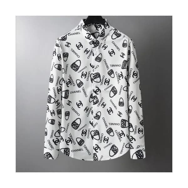Chanel Mens Logo Tshirts White - 샤넬 2020 남성 로고 셔츠 … - 1