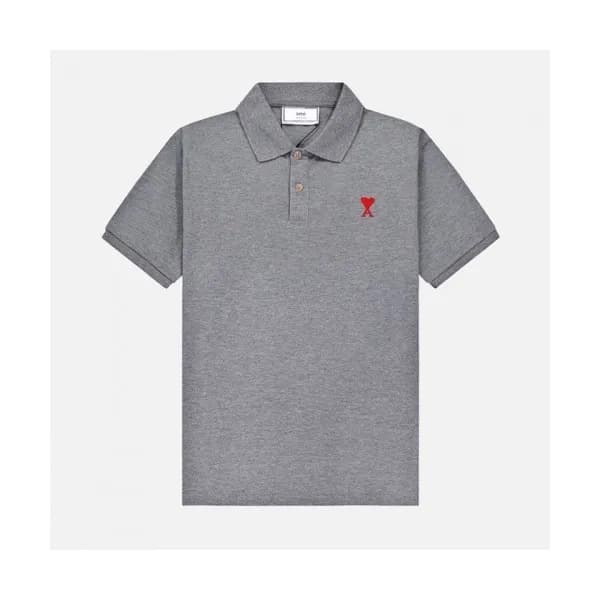 Ami Mm/Wm Casual Cotton Short Sleeved Tshirt Gray … - 1