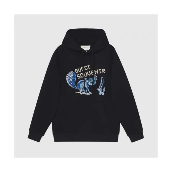 Gucci Mm/Wm Logo Casual Hoodie Black - 구찌 2021 남/… - 1