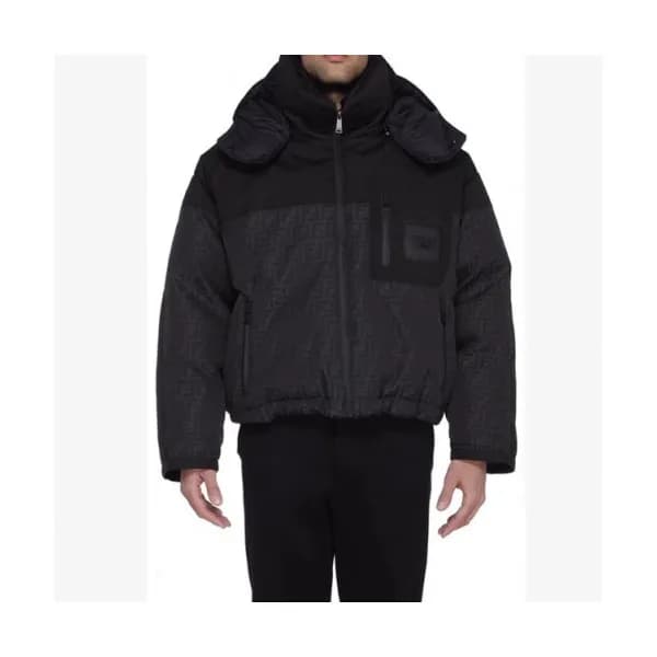Fendi Mens Logo Casual Down Jackets Black - 펜디 20… - 1
