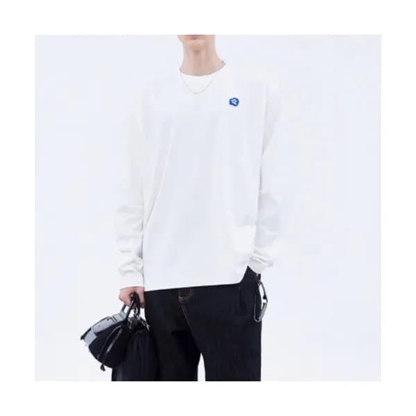 ADER Unisex Minimal Cotton Tshirts Ivory - ADER 2… - 1
