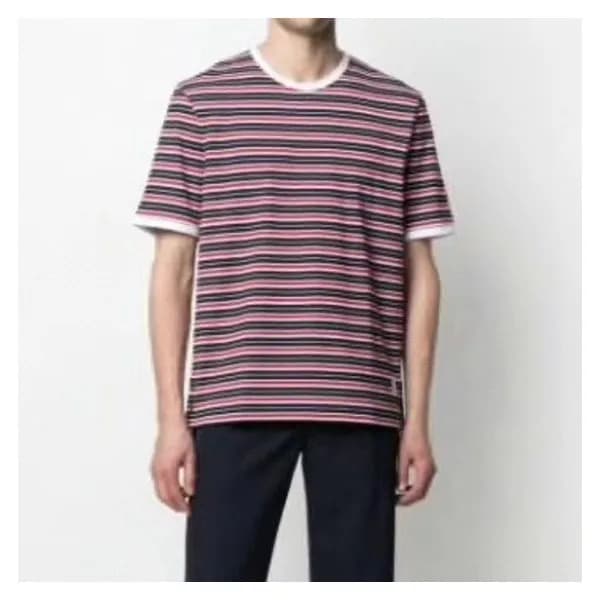 톰브라운 남성 레드 크루넥 반팔티 - Mens Red Tshirts - thom01549x - 1