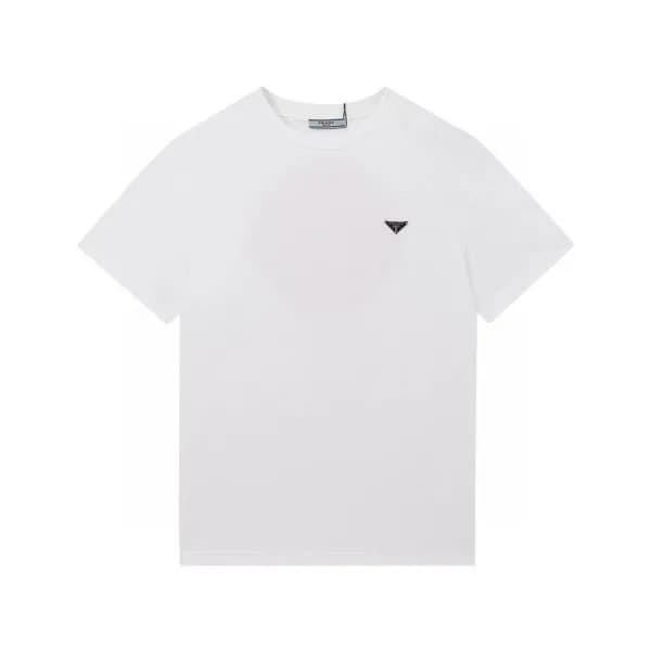 프라다 남성 크루넥 화이트 반팔티 - Mens White Tshirts - Pra02625… - 1