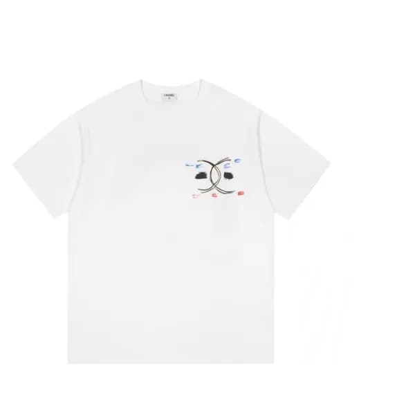 샤넬 남/여 크루넥 화이트 반팔티 - Unisex White Tshirts - chl085… - 1