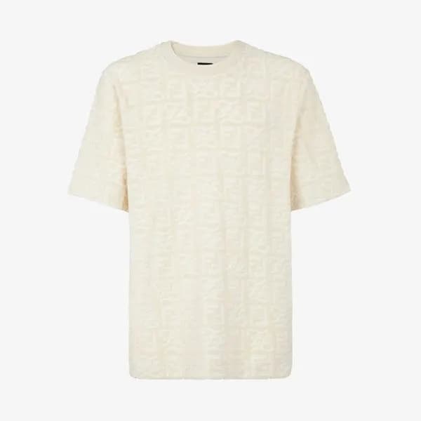 펜디 남성 크루넥 베이지 반필티 - Mens Beige Tshirts - dio01760x - 1