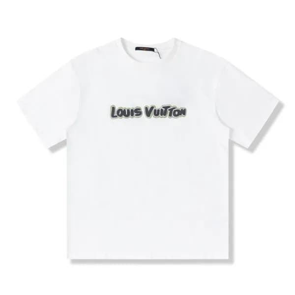 루이비통 남성 화이트 크루넥 반팔티 - Mens White Tshirts - lou0432… - 1