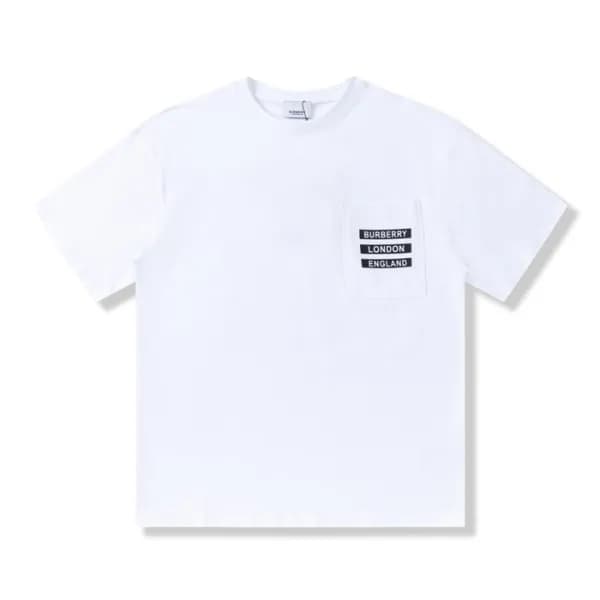 버버리 남성 화이트 크루넥 반팔티 - Mens White Tshirts - Bur04347… - 1