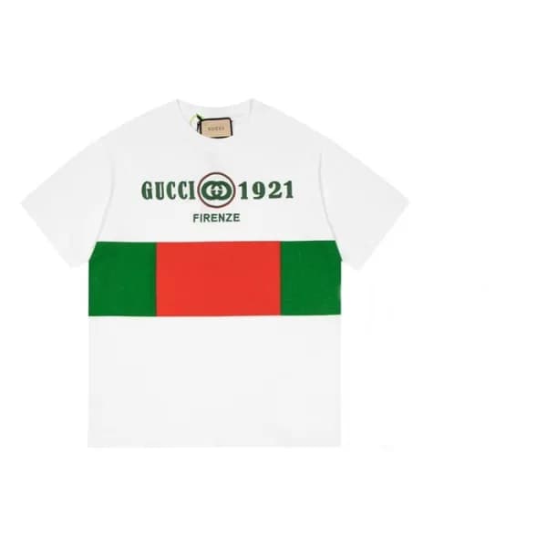 구찌 남/녀 화이트 크루넥 반팔티 - Unisex White Tshirts - guc049… - 1