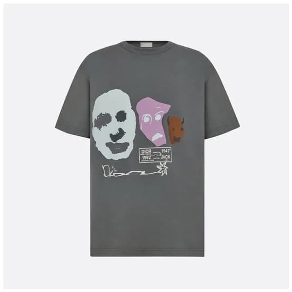 디올 남성 그레이 크루넥 반팔티 - Mens Gray Tshirts - dio01975x - 1