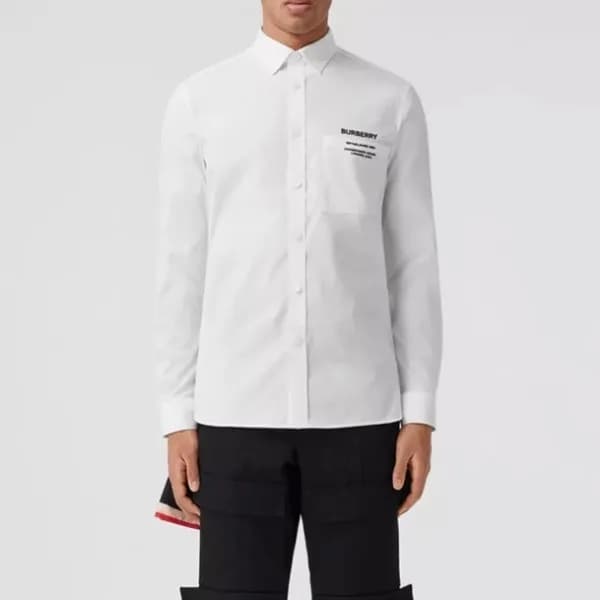 버버리 남성 클래식 화이트 셔츠 - Mens White Tshirts - bur04474x - 1