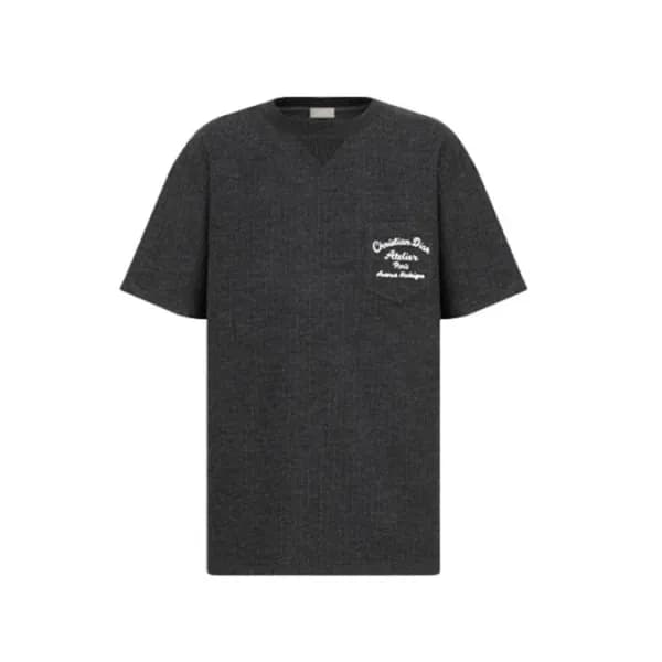 디올 남성 그레이 크루넥 반팔티 - Mens Gray Tshirts - dio02036x - 1