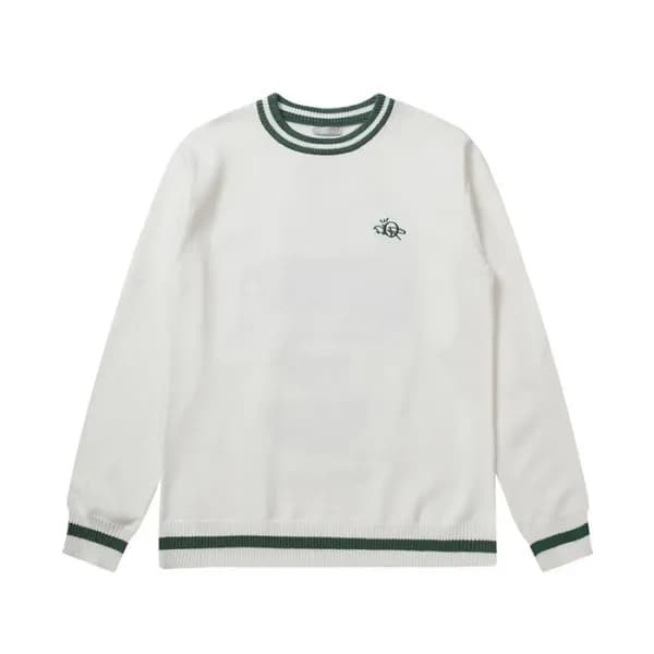 디올 남성 크루넥 화이트 스웨터 - Dior Mens White Sweaters - dio… - 1
