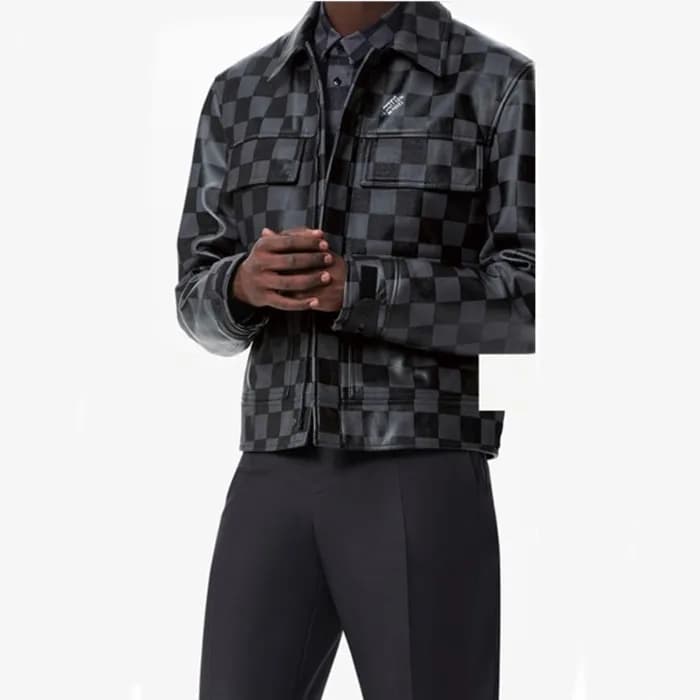 루이비통 남성 블랙 가죽 자켓 - Louis vuitton Mens Black Jacket… - 1