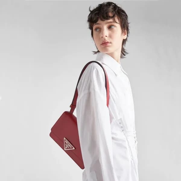 프라다 여성 레드 숄더백 - Prada Womens Red Shoulder Bag - pr… - 1