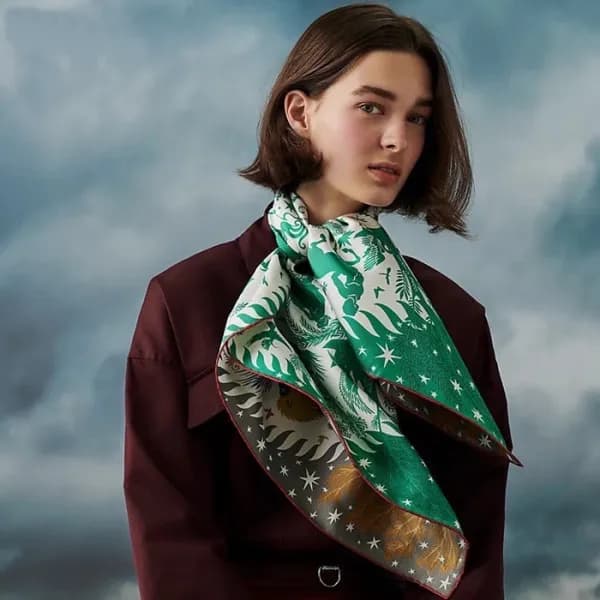에르메스 여성 그린 스카프 - Hermes Womens Green Scarf - he40x - 1